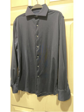 Men's Marc Asher Navy Dress Shirt M
